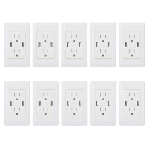GREENCYCLE High Speed USB Port Charger and Duplex Receptacle 15-Amp Shenzhen CO 4.2A Charging Capability White, 1 Pack Ltd. Perfect.Matching Technologies Tamper Resistant Outlet Screwless Wall Plate Included for iPhone XS/MAX/XR/X/8 and more GREENCYCLE High Speed USB Port Charger and Duplex Receptacle 15-Amp Shenzhen CO 4.2A Charging Capability White, 1 Pack Ltd. Perfect.Matching Technologies Tamper Resistant Outlet Screwless Wall Plate Included for iPhone XS/MAX/XR/X/8 and more